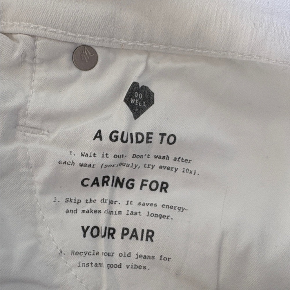 MADEWELL High-Rise Skinny Denim Shorts in White Size 30T (TALL) - Picture 11 of 12